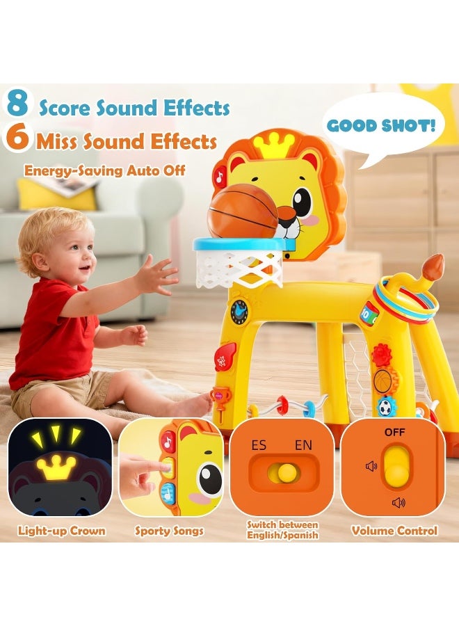 BAOLI 4 in 1 Toddler Basketball Hoop & Soccer Goal, Gift for Boys Girls 1 2 3 Years Old, Kids Sports Toys with Lights Sounds Music, Baby Toys for 12-18 Months, Christmas Birthday Gift for Age 1-3 - Image 4